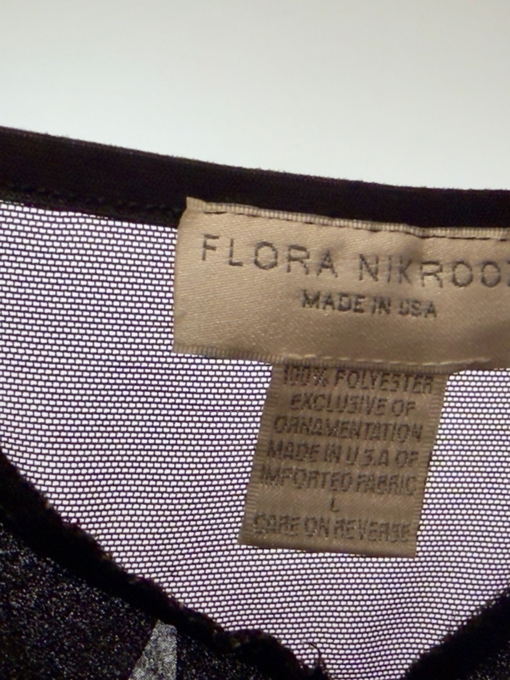 Black Flora Nikrooz Nightgown w/Back Tie